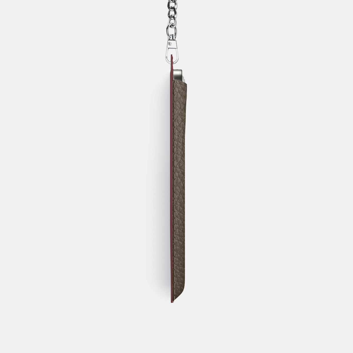Crossbody Bag For iPhone 17 Pro In Calf -4 | Taupe-Steel