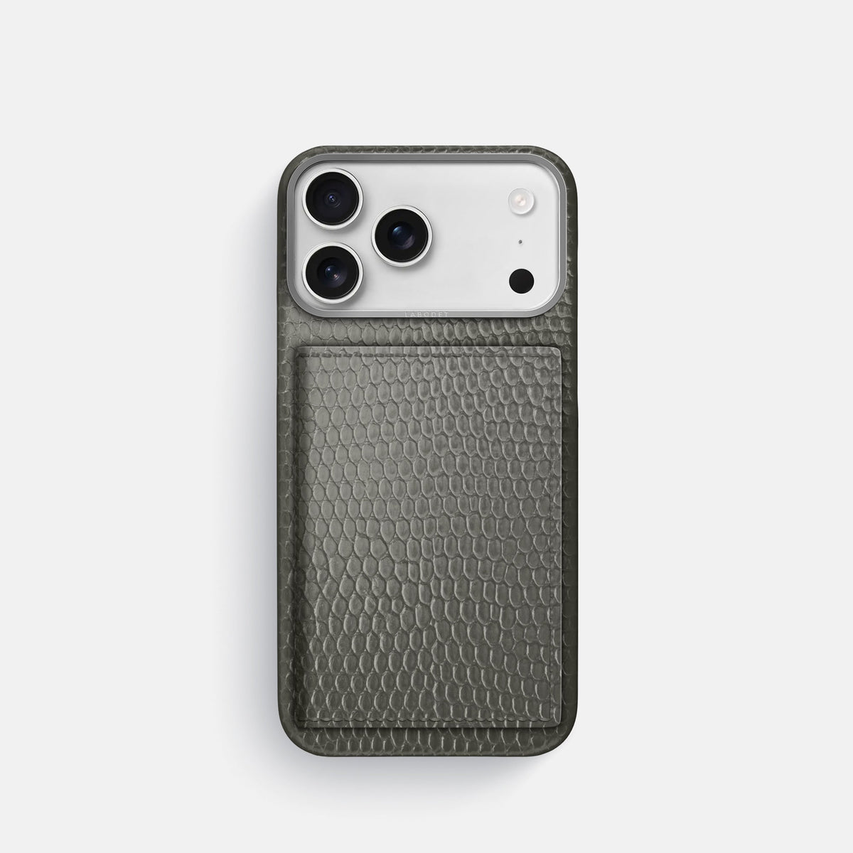 Bi-Fold Case For iPhone 18 Pro In Lizard -1 | Grey-Steel