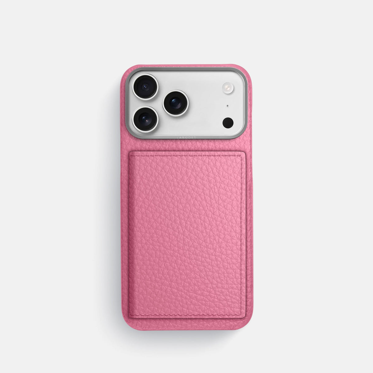 Bi-Fold Case For iPhone 18 Pro In Calf -1 | Pink-Steel