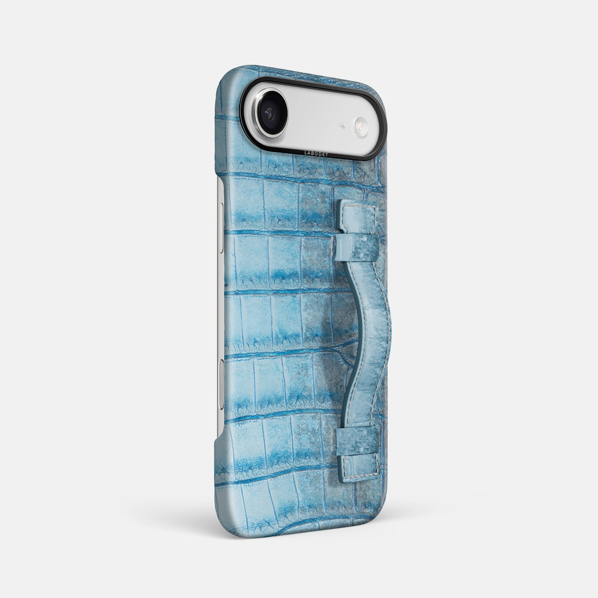 Handle Case For iPhone 17 Air In Himalayan Crocodile -2 | Ice-Blue-Black