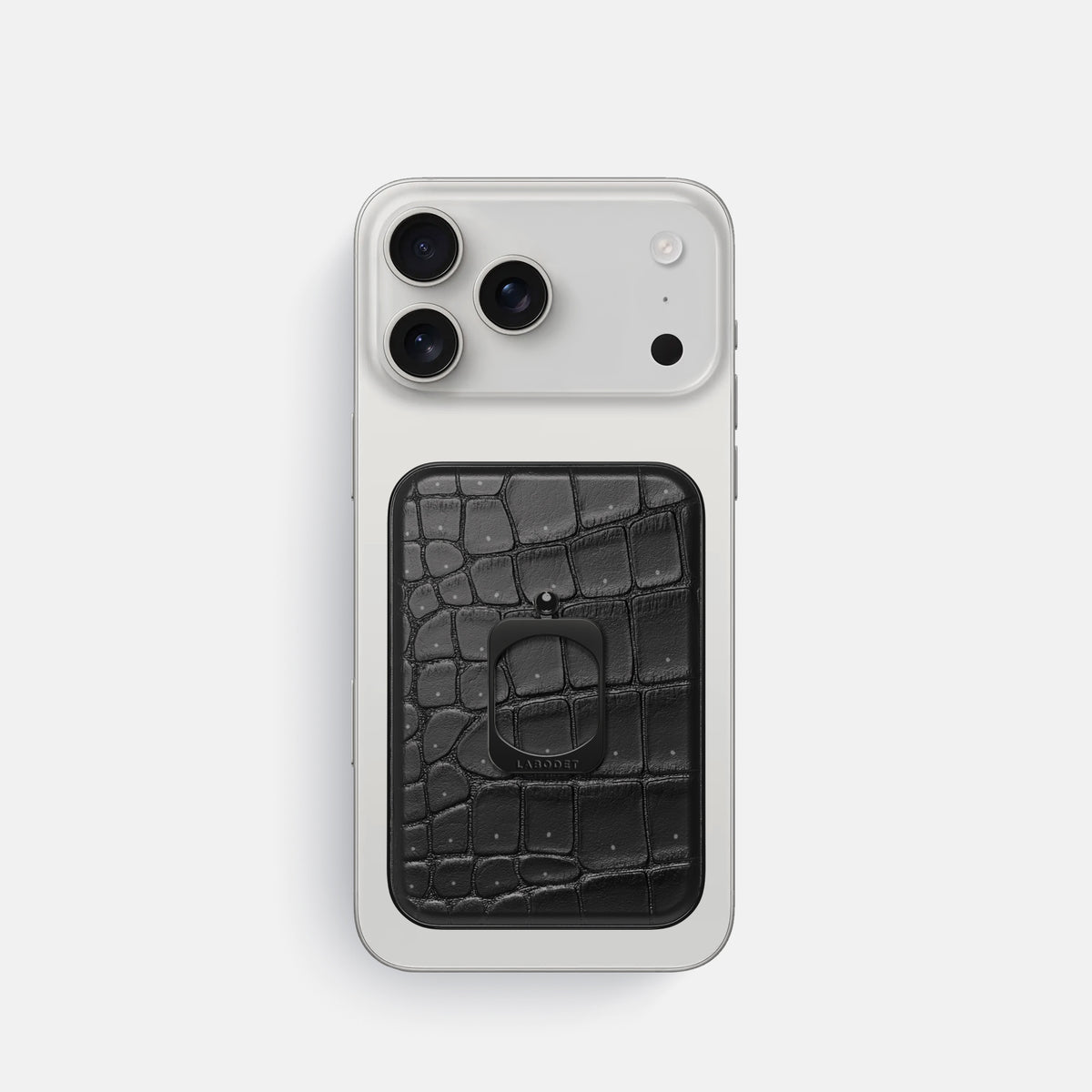 MagSafe Ring For iPhone 17 Pro In Porosus Crocodile -2 | Black-Black