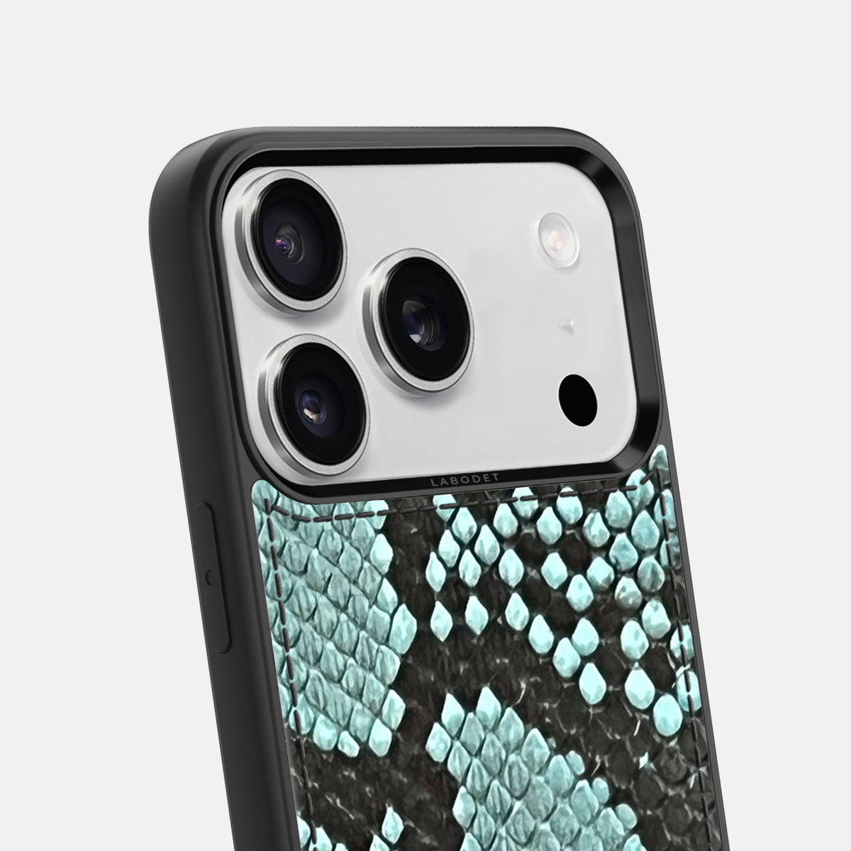Sport Case For iPhone 18 Pro In Deluxe Python -6 | Blue-Lagoon