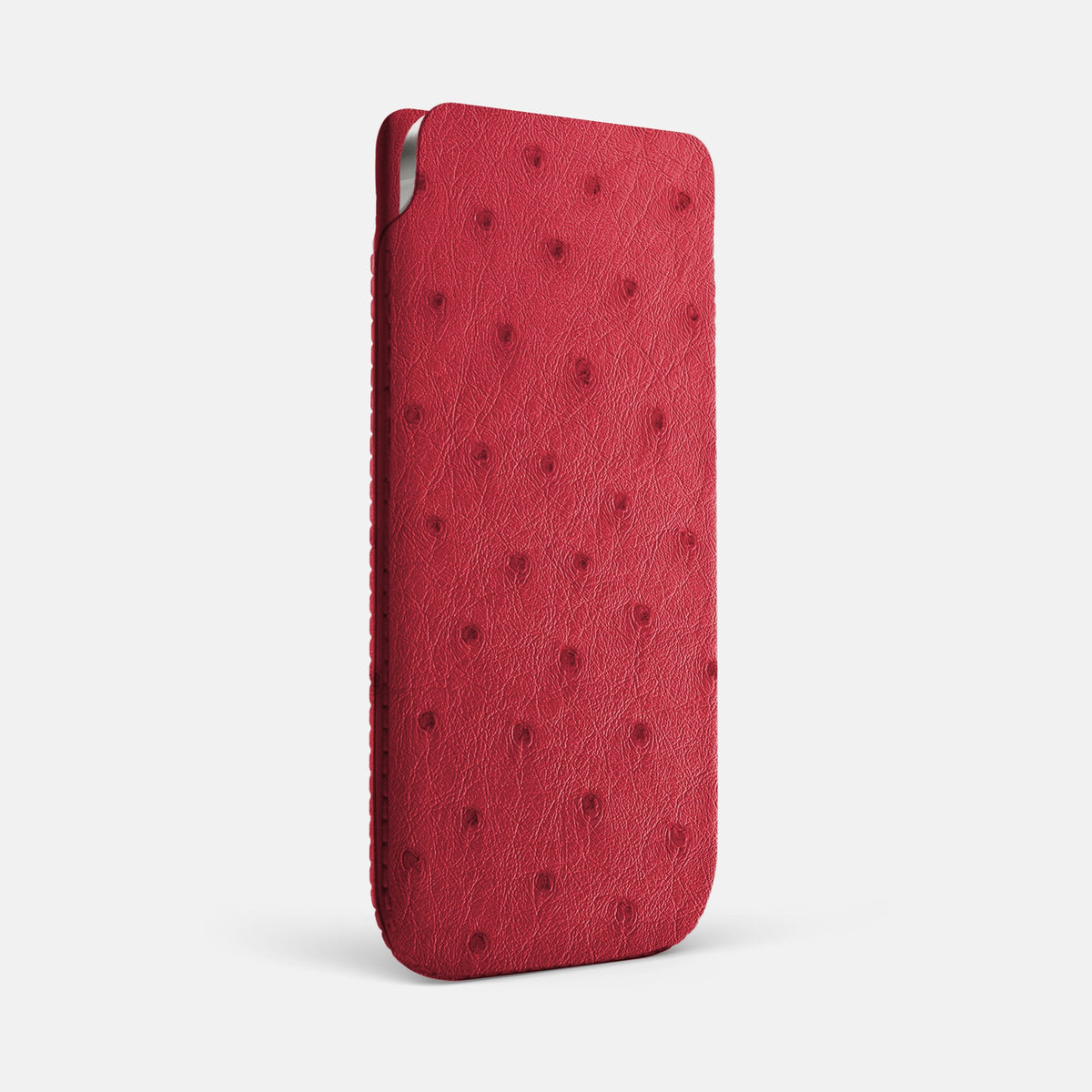 Pouch Case For iPhone 18 Pro Max In Ostrich -2 | Red