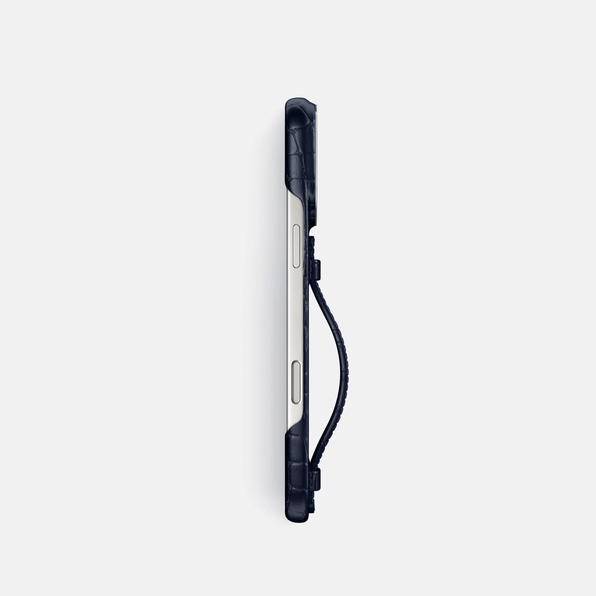 Center Handle For iPhone 17 Pro In Alligator -3 | Navy-Blue-Steel