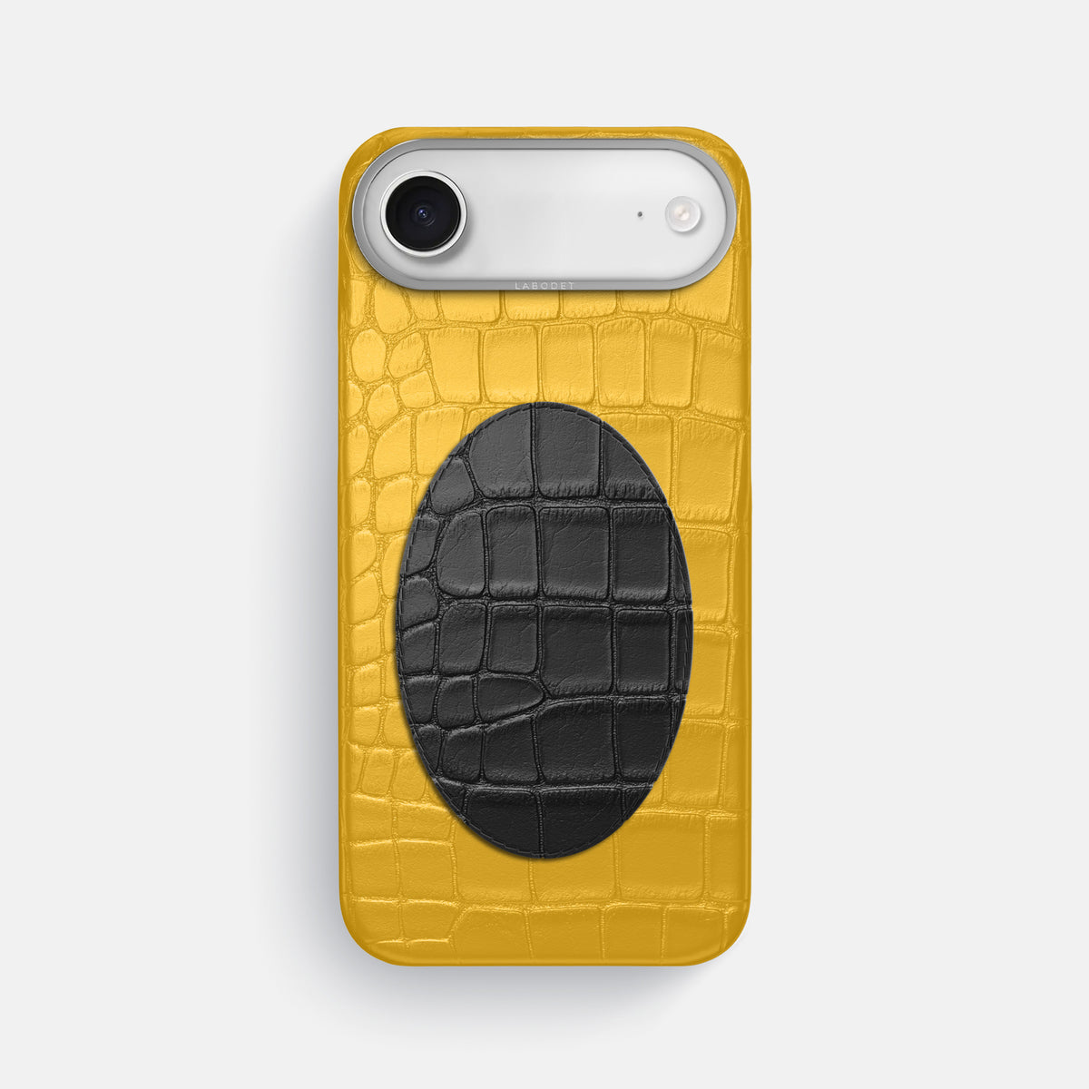Classic Case With Oval For iPhone 17 Air In Alligator -1 | Yellow-Steel