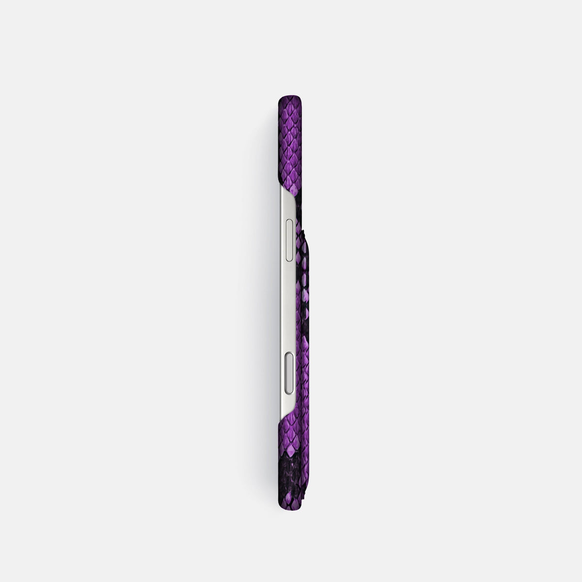 Slim Card Case For iPhone 18 Pro In Deluxe Python -3 | Purple