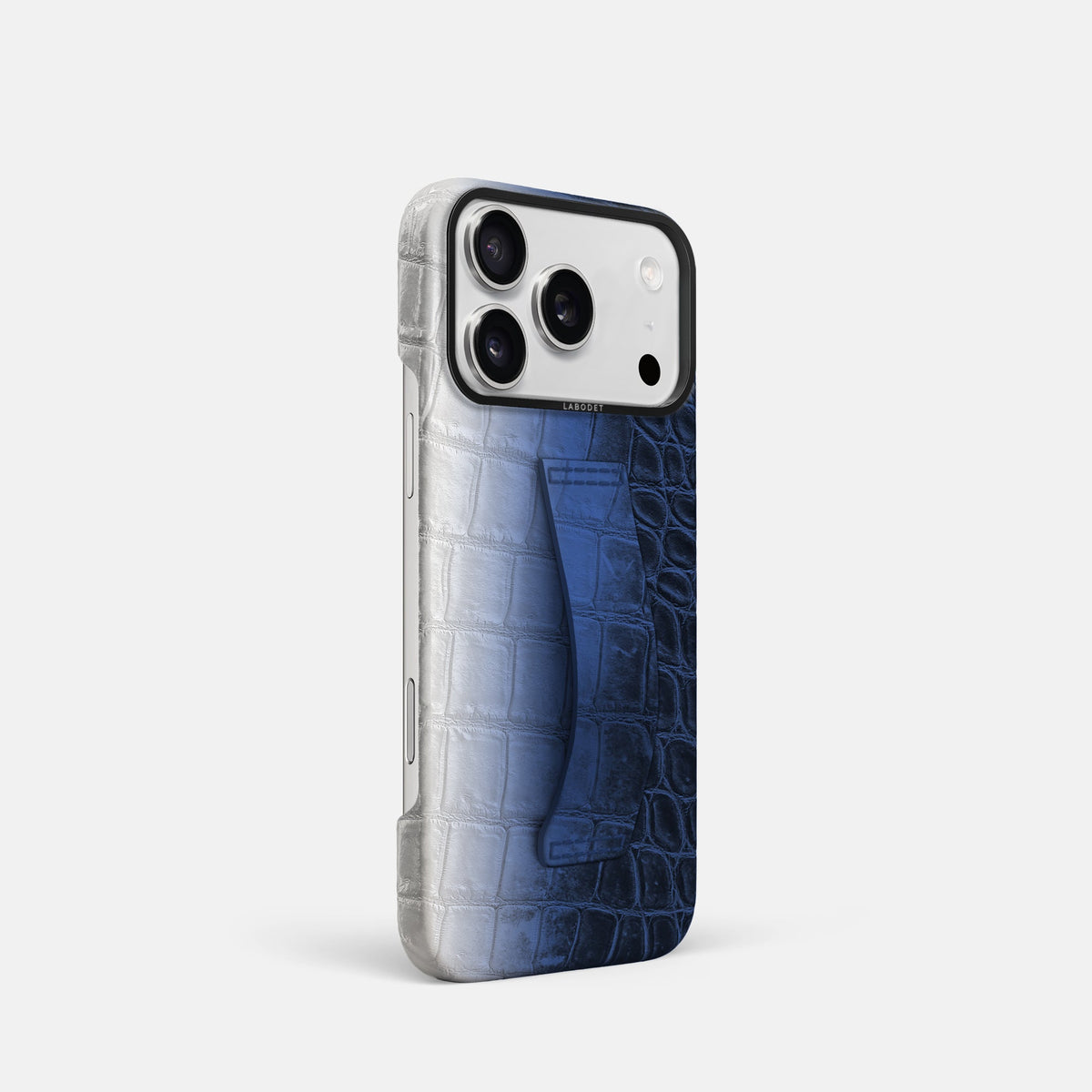 Finger Case For iPhone 18 Pro In Himalayan Crocodile -2 | Navy-Blue-Black