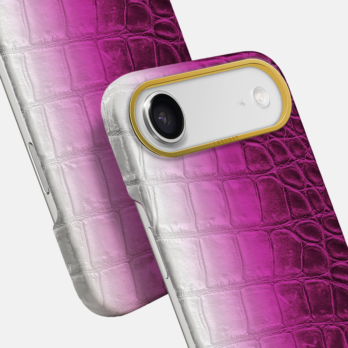 Classic Case For iPhone 17 Air In Himalayan Crocodile -5 | Fuchsia-Gold