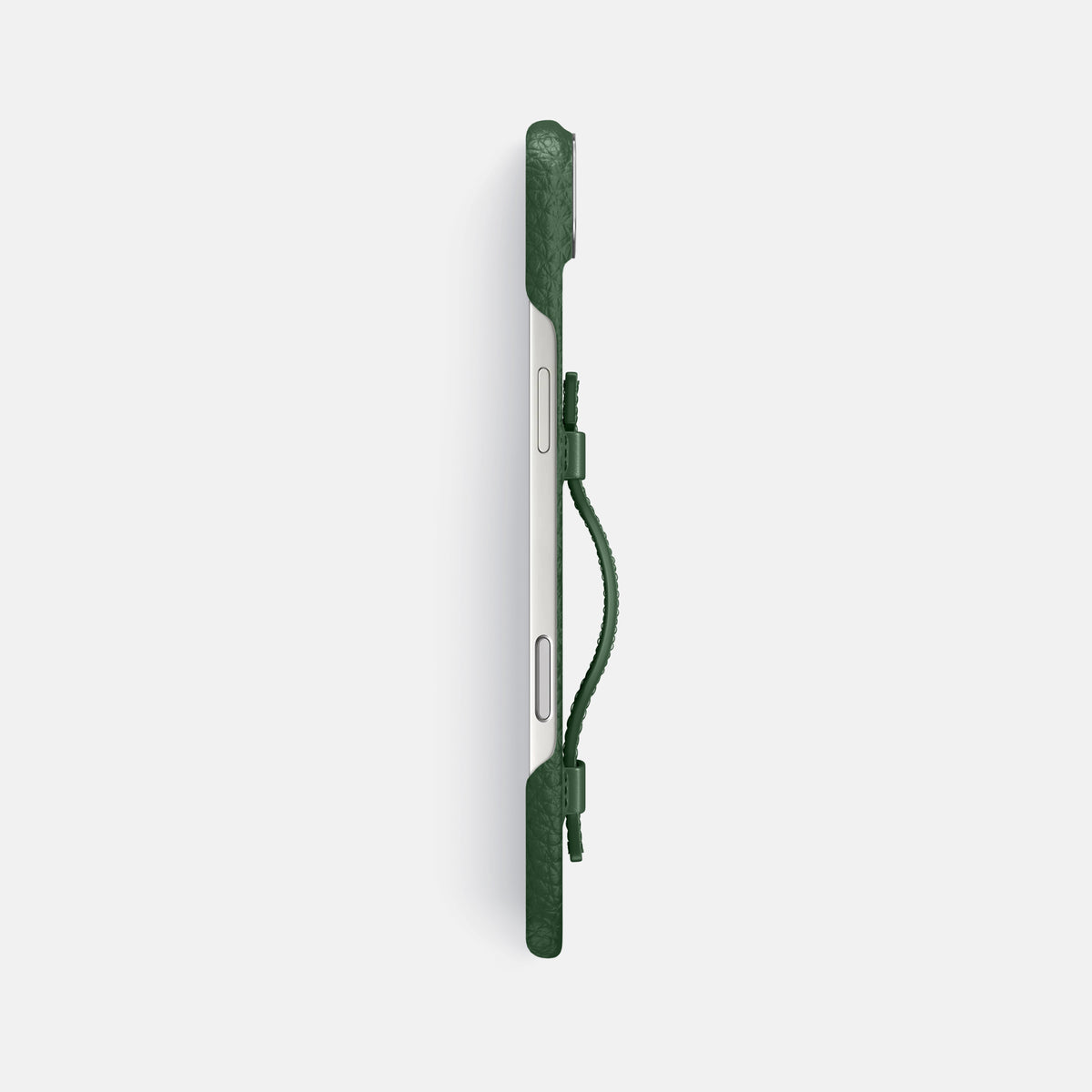 Handle Case For iPhone 17 Air In Calf -3 | Dark-Green-Steel