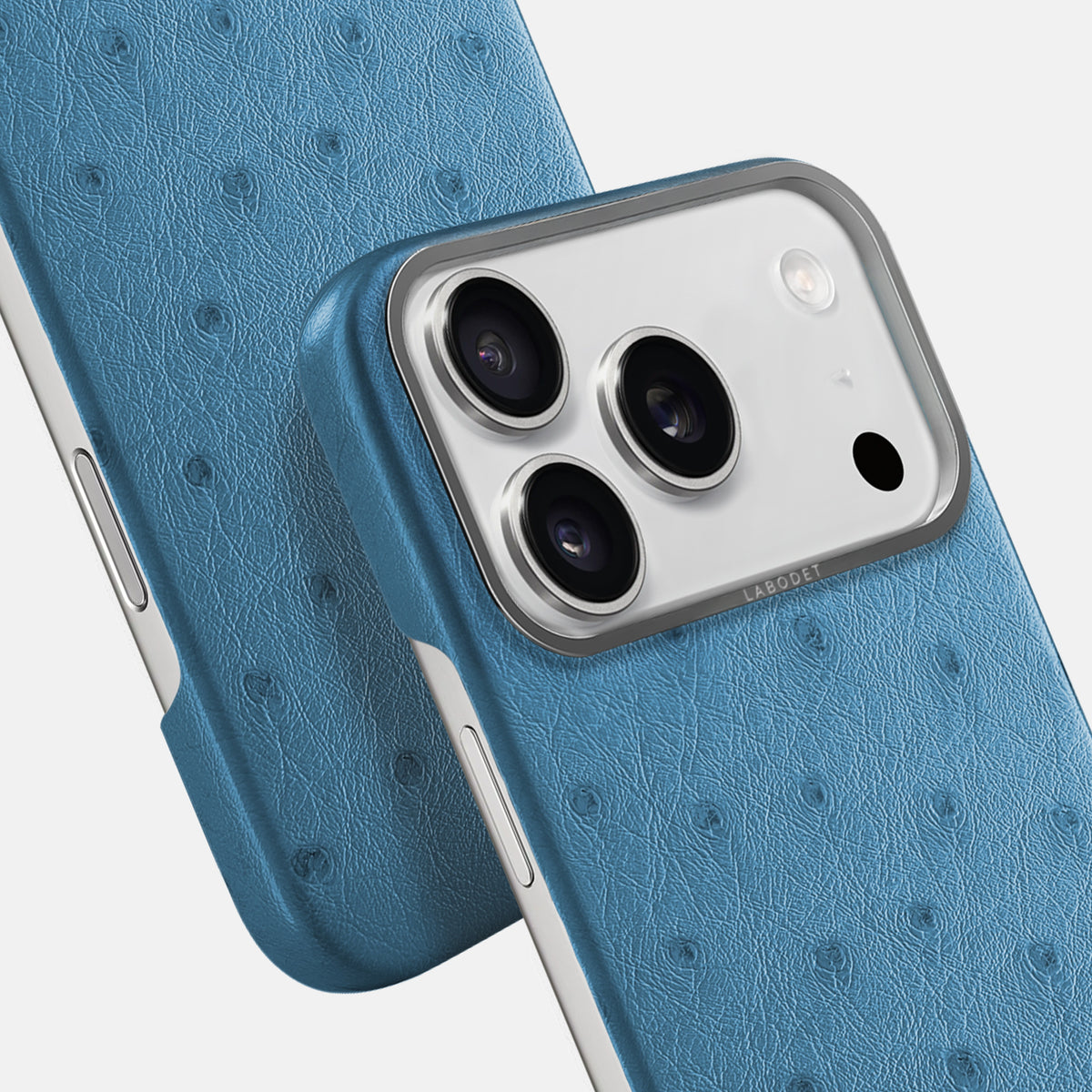 Classic Case For iPhone 17 Pro Max In Ostrich -6 | Blue-Jeans-Steel