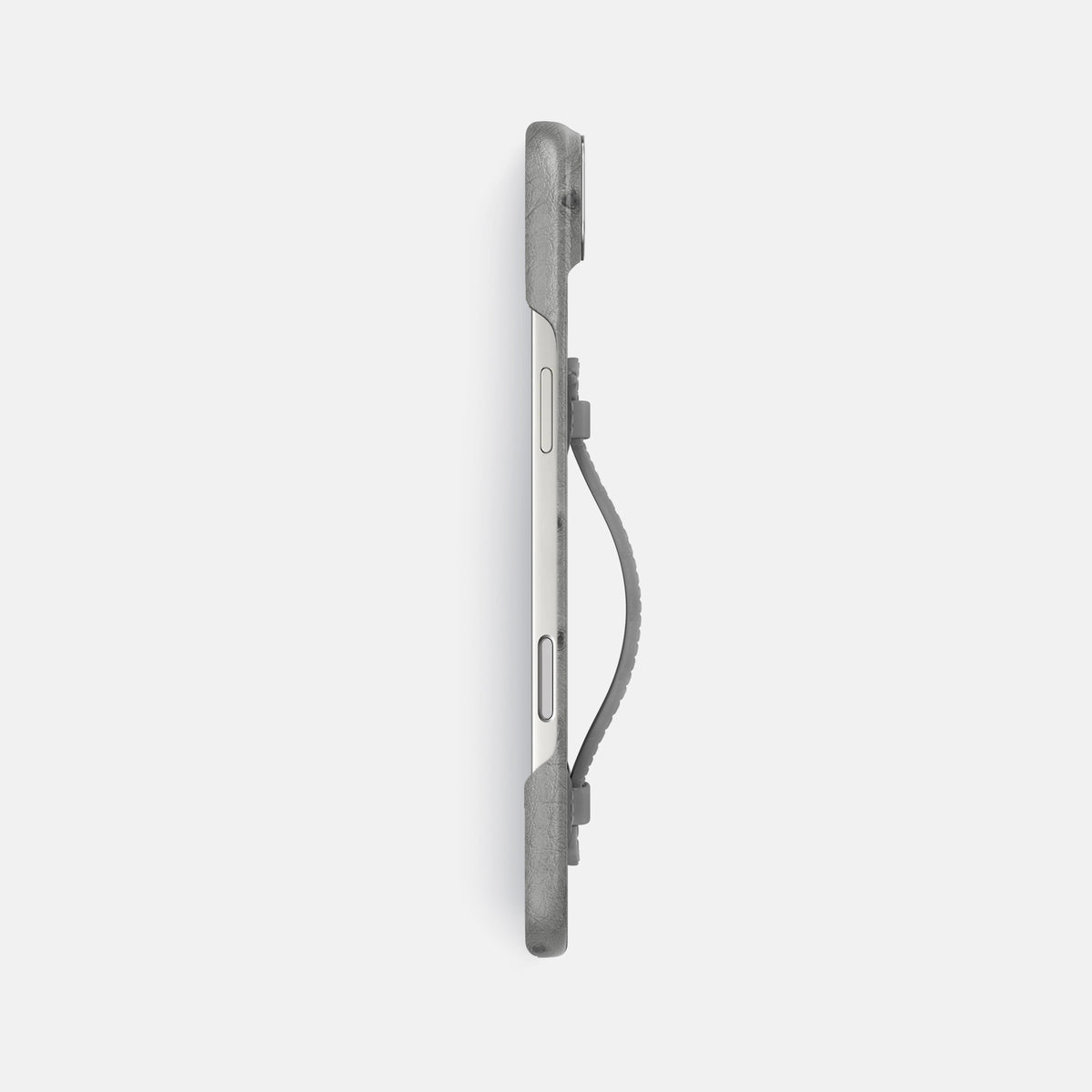 Center Handle For iPhone 17 Air In Ostrich -2 | Silver-Steel