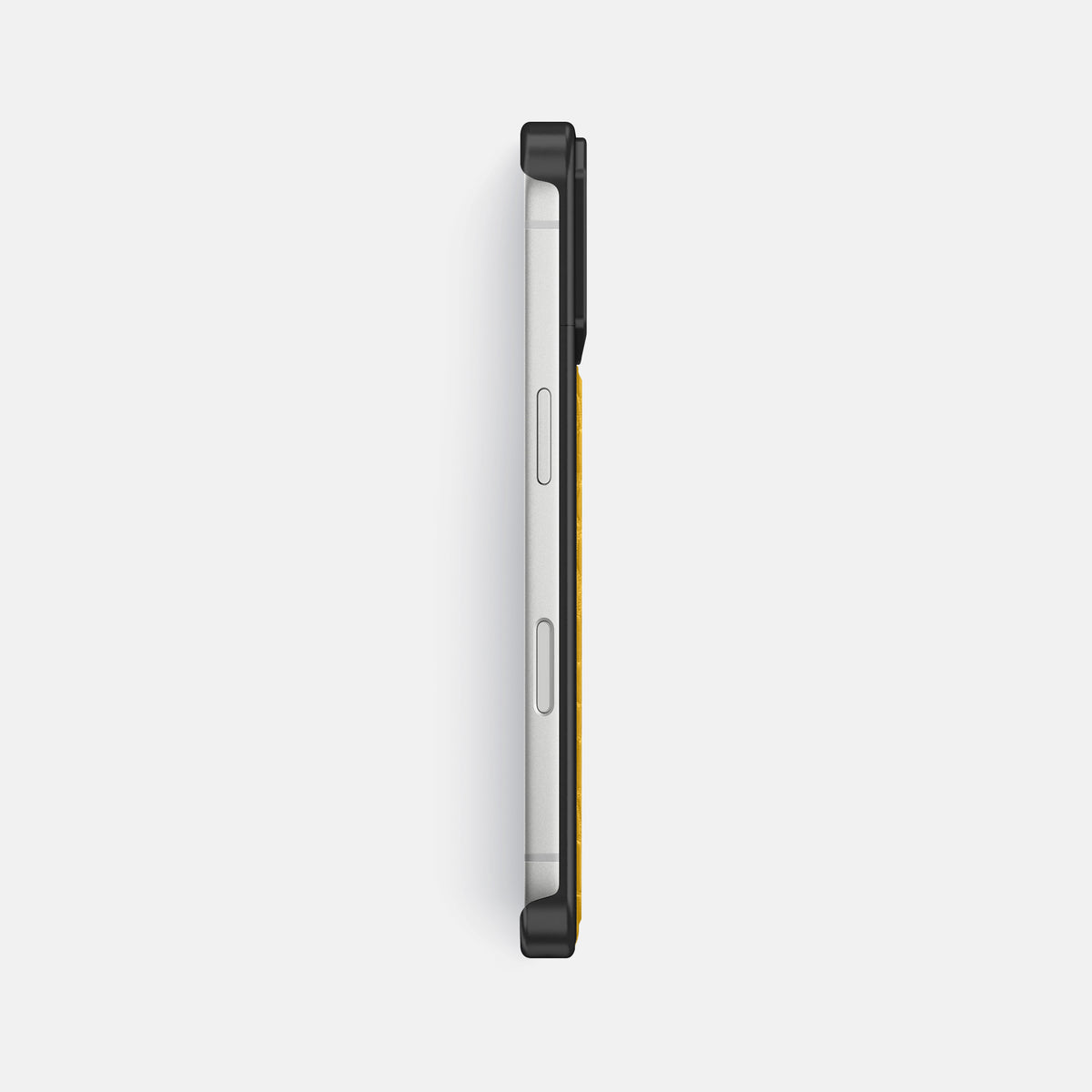 Metal Case For iPhone 17 Pro Max In Alligator -3 | Yellow-Black