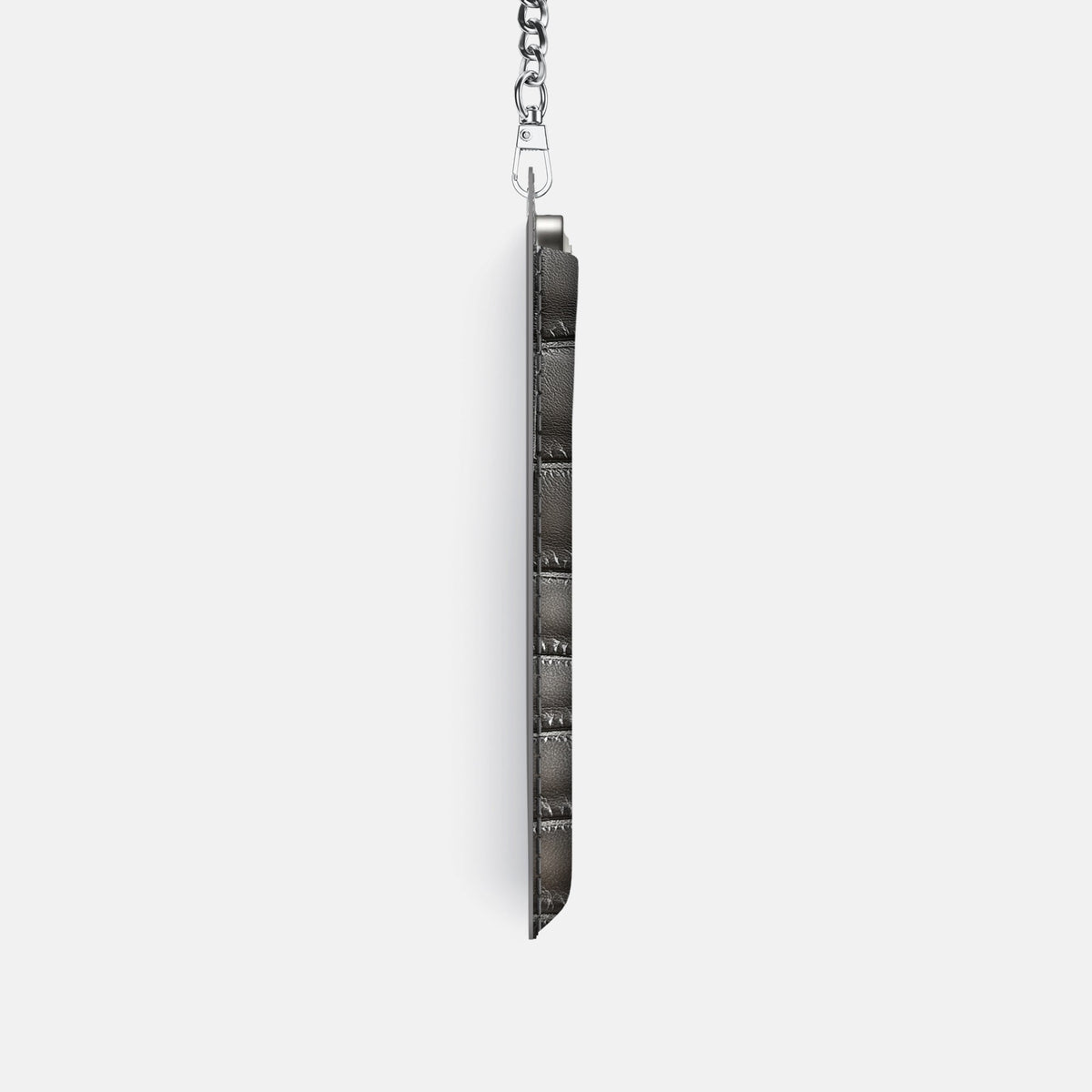 Crossbody Bag For iPhone 18 Pro In Patina Alligator -4 | Grey-Steel