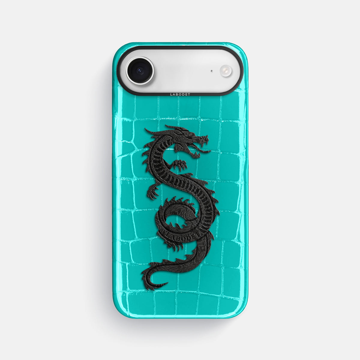 Classic Case With Carbon Dragon For iPhone 17 Air In Shiny Alligator -1 | Mint-Black