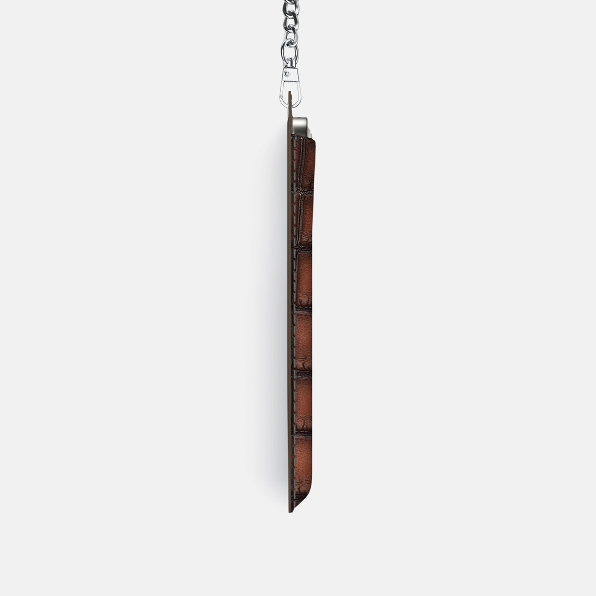 Crossbody Bag For iPhone 18 Pro In Patina Alligator -4 | Baobab-Steel