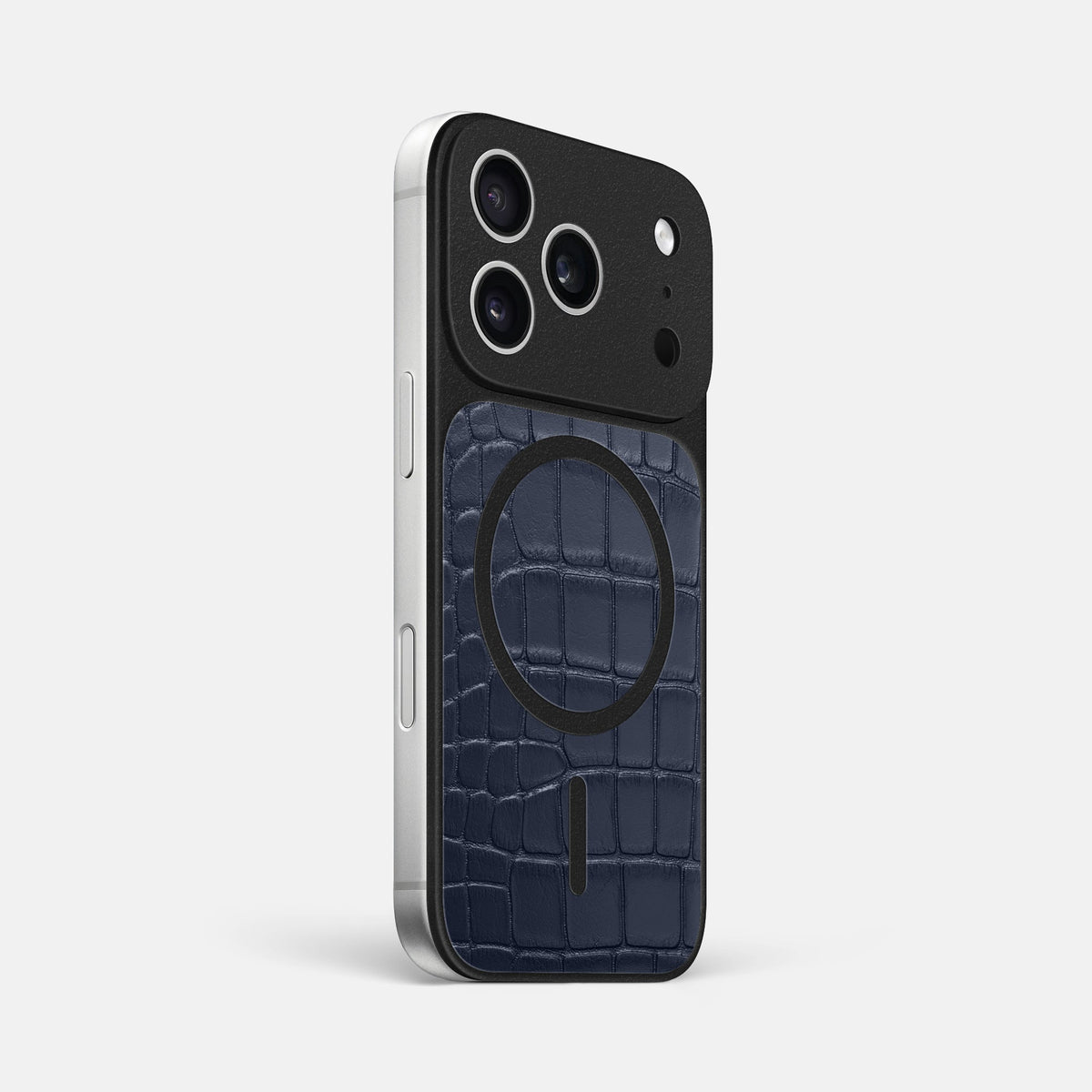 MagSafe Mask For iPhone 18 Pro Max In Alligator -2 | Navy-Blue