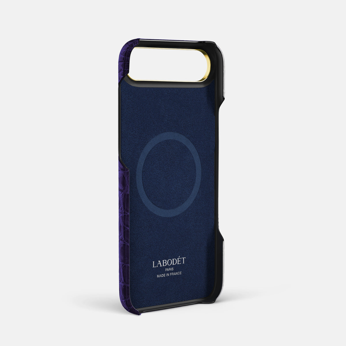 Handle Case For iPhone 17 Air In Himalayan Crocodile -4 | Purple-Gold