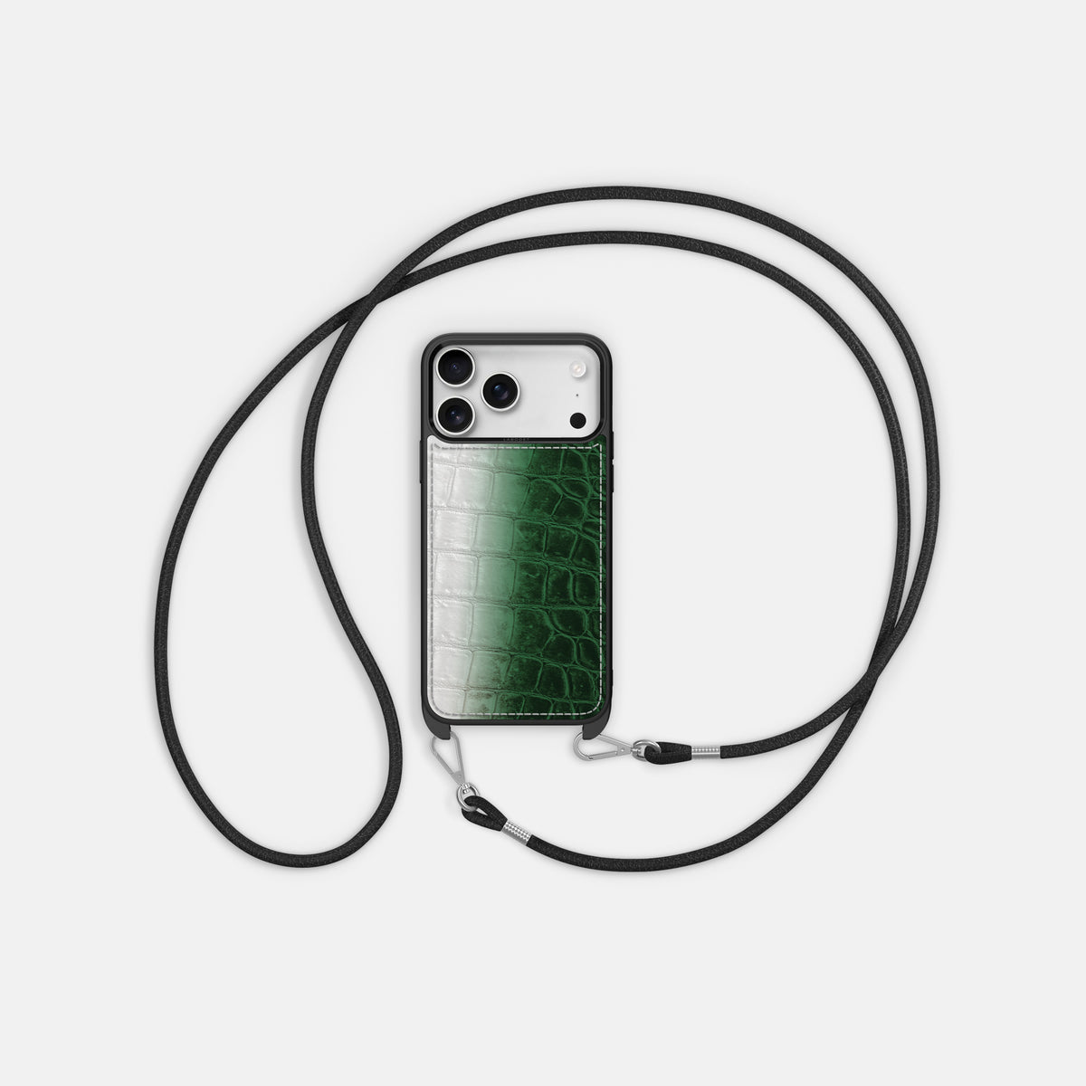 Crossbody Sport Case For iPhone 17 Pro In Himalayan Crocodile -5 | Green