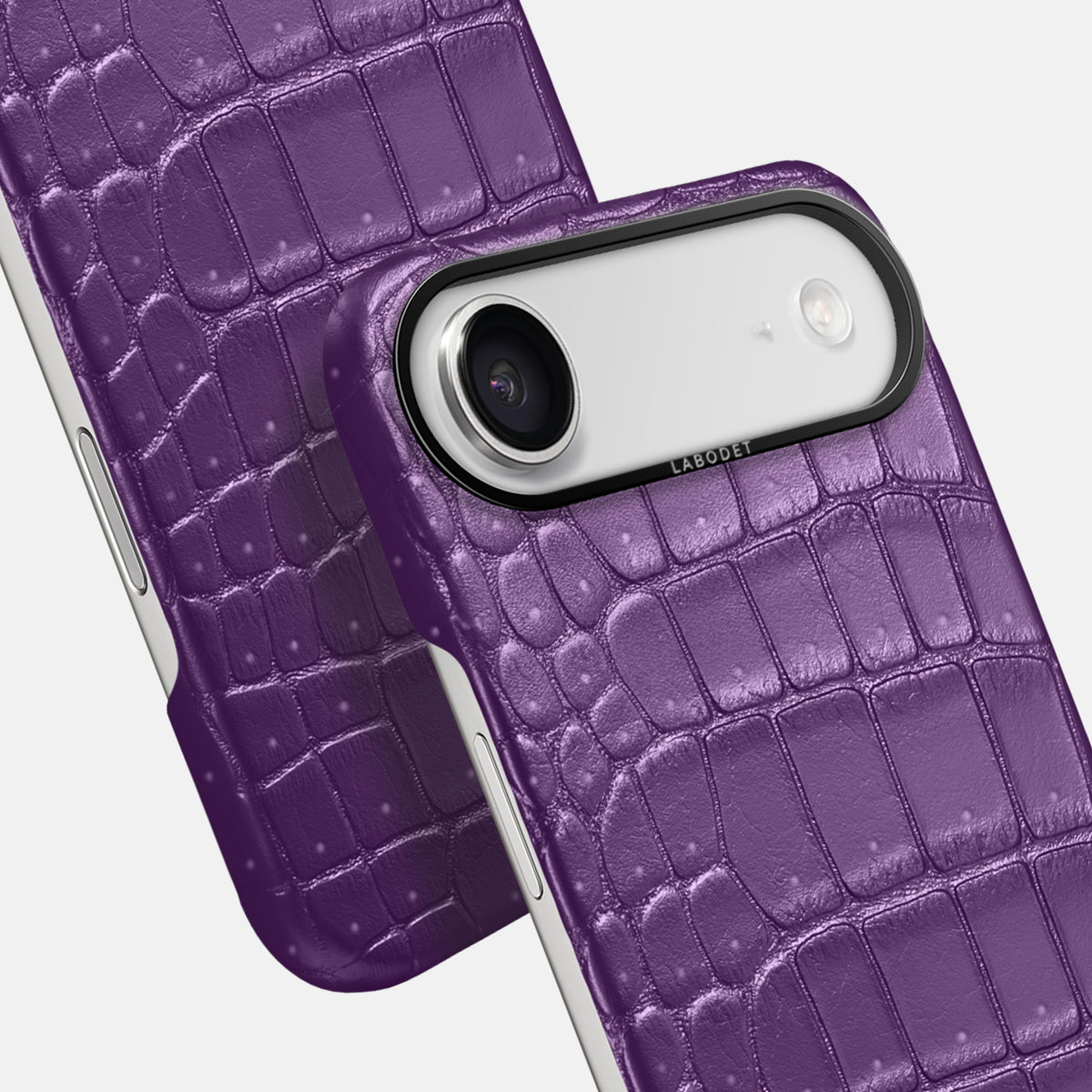 Classic Case For iPhone 17 Air In Porosus Crocodile -6 | Purple-Black