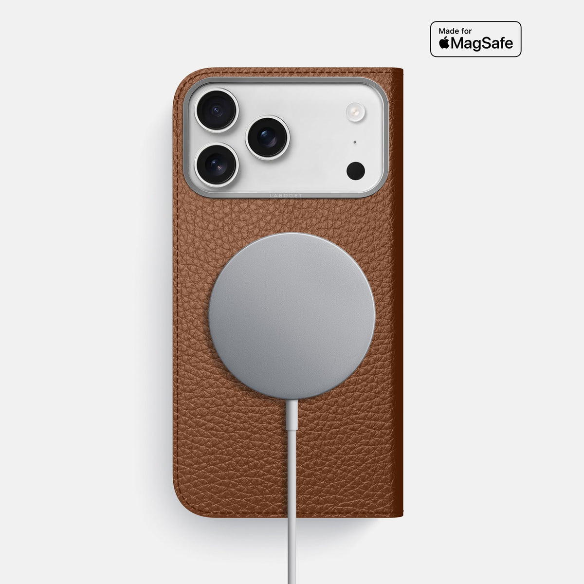 Folio Case For iPhone 18 Pro Max In Calf -3 | Caramel-Steel