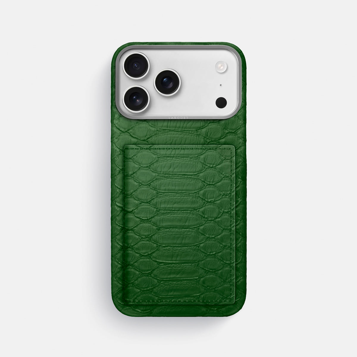 Bi-Fold Case For iPhone 17 Pro Max In Python -1 | Green-Steel