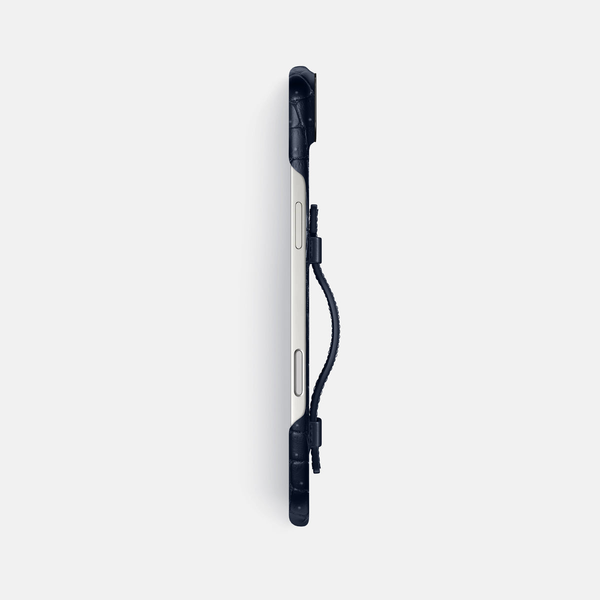 Handle Case For iPhone 17 Air In Porosus Crocodile -3 | Deep-Blue-Sea-Black