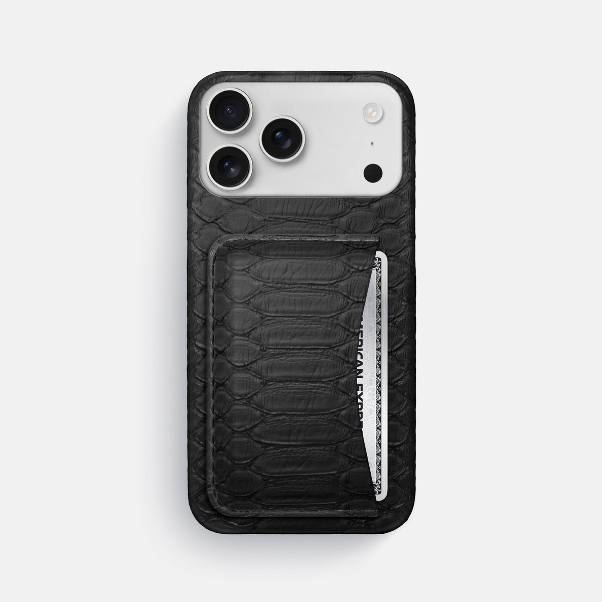 Slim Card Case For iPhone 18 Pro Max In Python -1 | Black