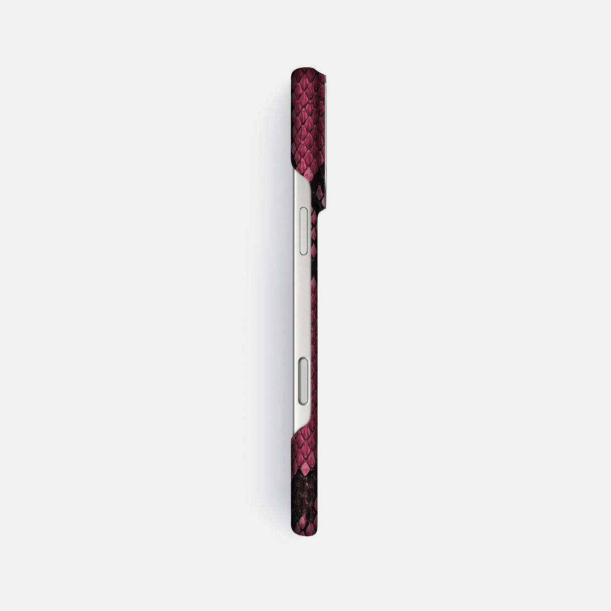 Classic Case For iPhone 18 Pro Max In Deluxe Python -3 | Burgundy-Steel