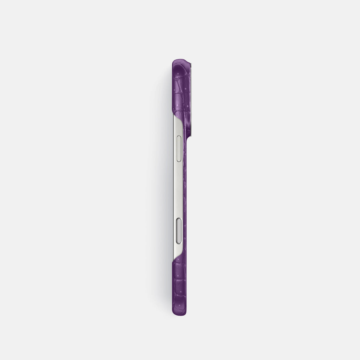 Classic Case For iPhone 17 Pro In Porosus Crocodile -3 | Purple-Steel