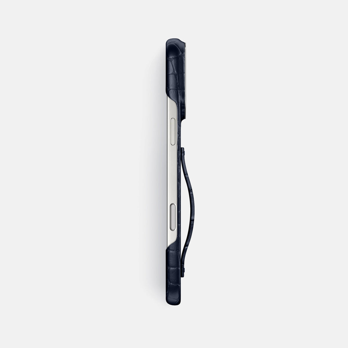 Finger Case For iPhone 18 Pro Max In Alligator -3 | Navy-Blue-Steel