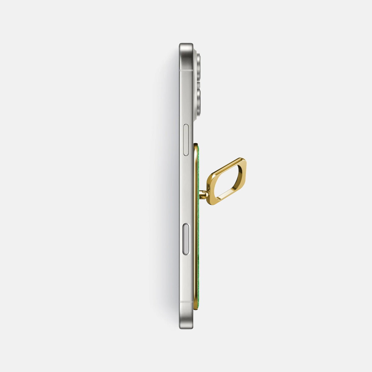 MagSafe Ring For iPhone 18 Pro Max In Ostrich -3 | Kentucky-Green-Gold