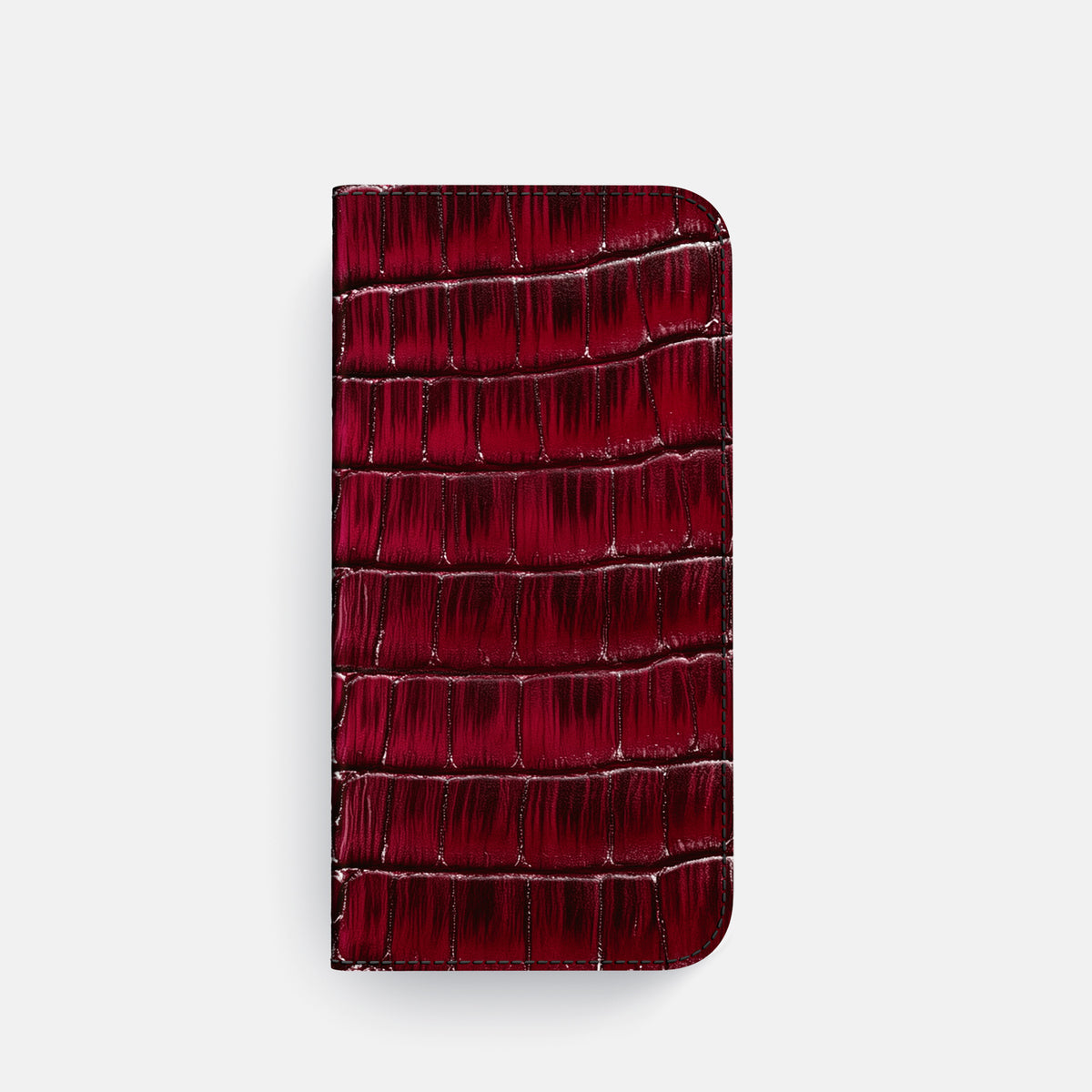 Folio Case For iPhone 17 Pro In Patina Alligator -4 | Havana-Burgundy-Steel