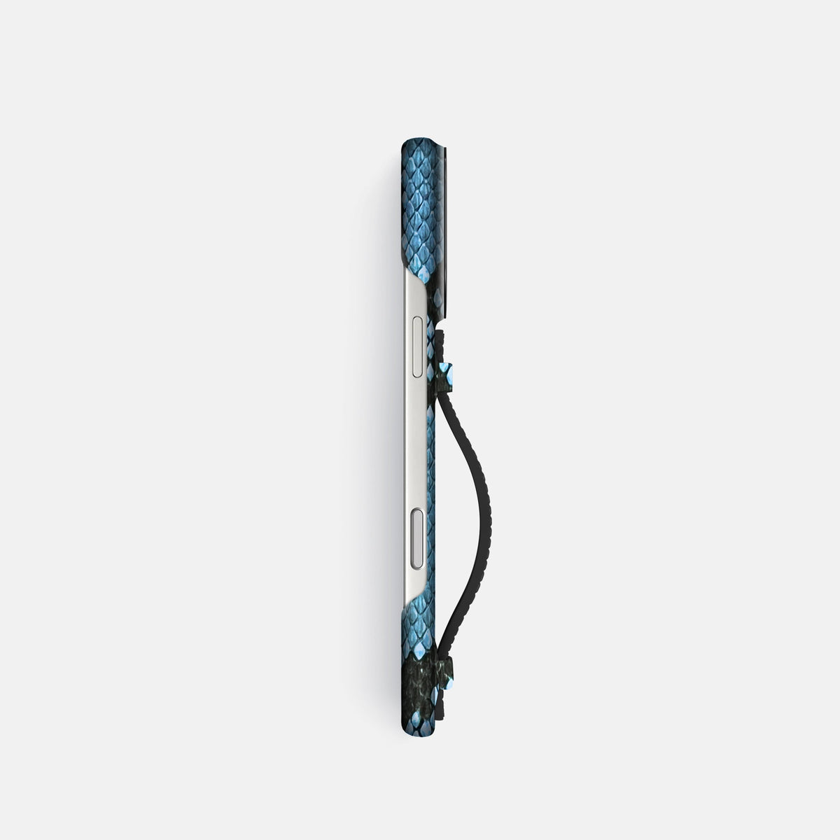 Center Handle For iPhone 18 Pro In Deluxe Python -2 | Pacific-Blue-Black