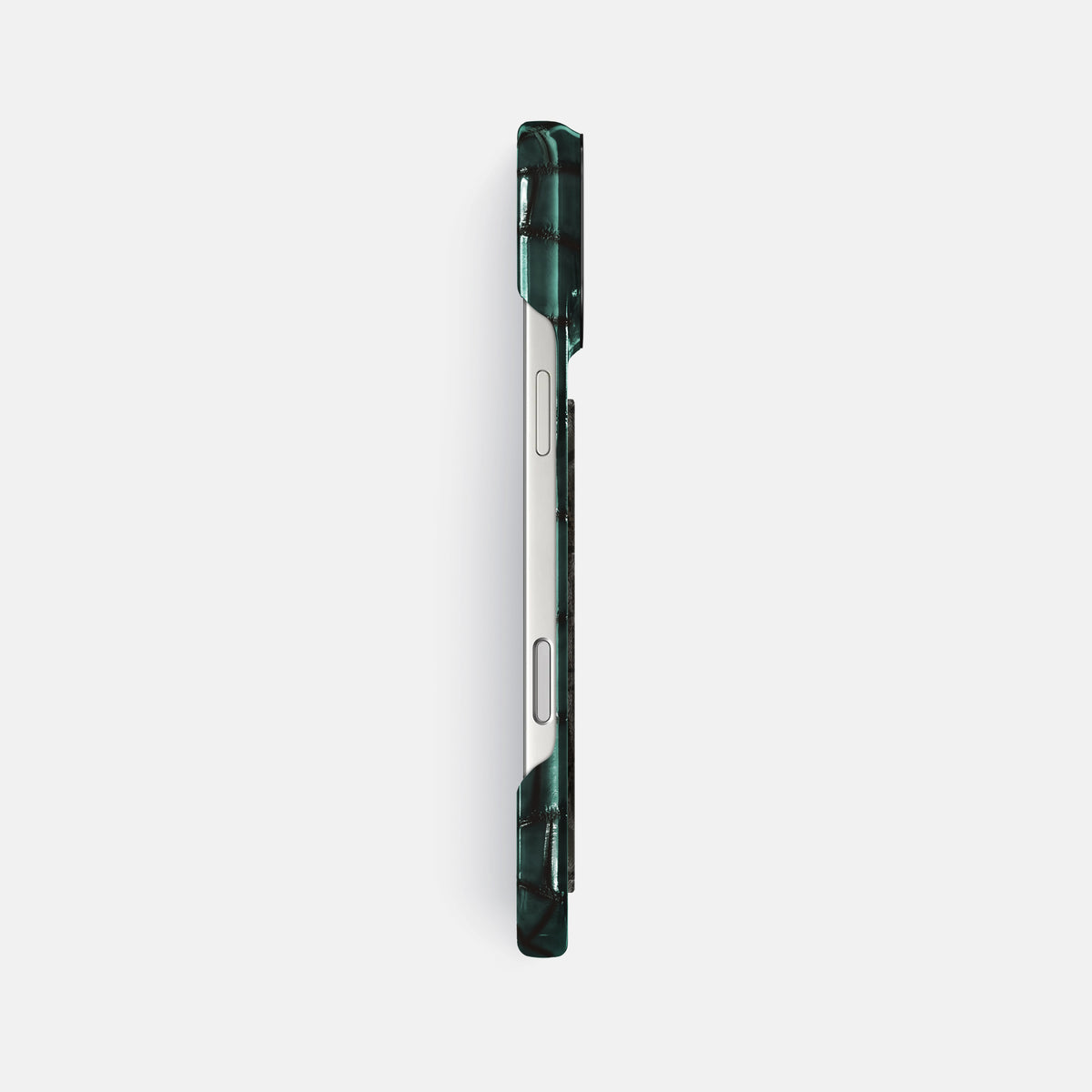 Classic Case With Carbon Dragon For iPhone 17 Pro Max In Patina Alligator -3 | Green-Black