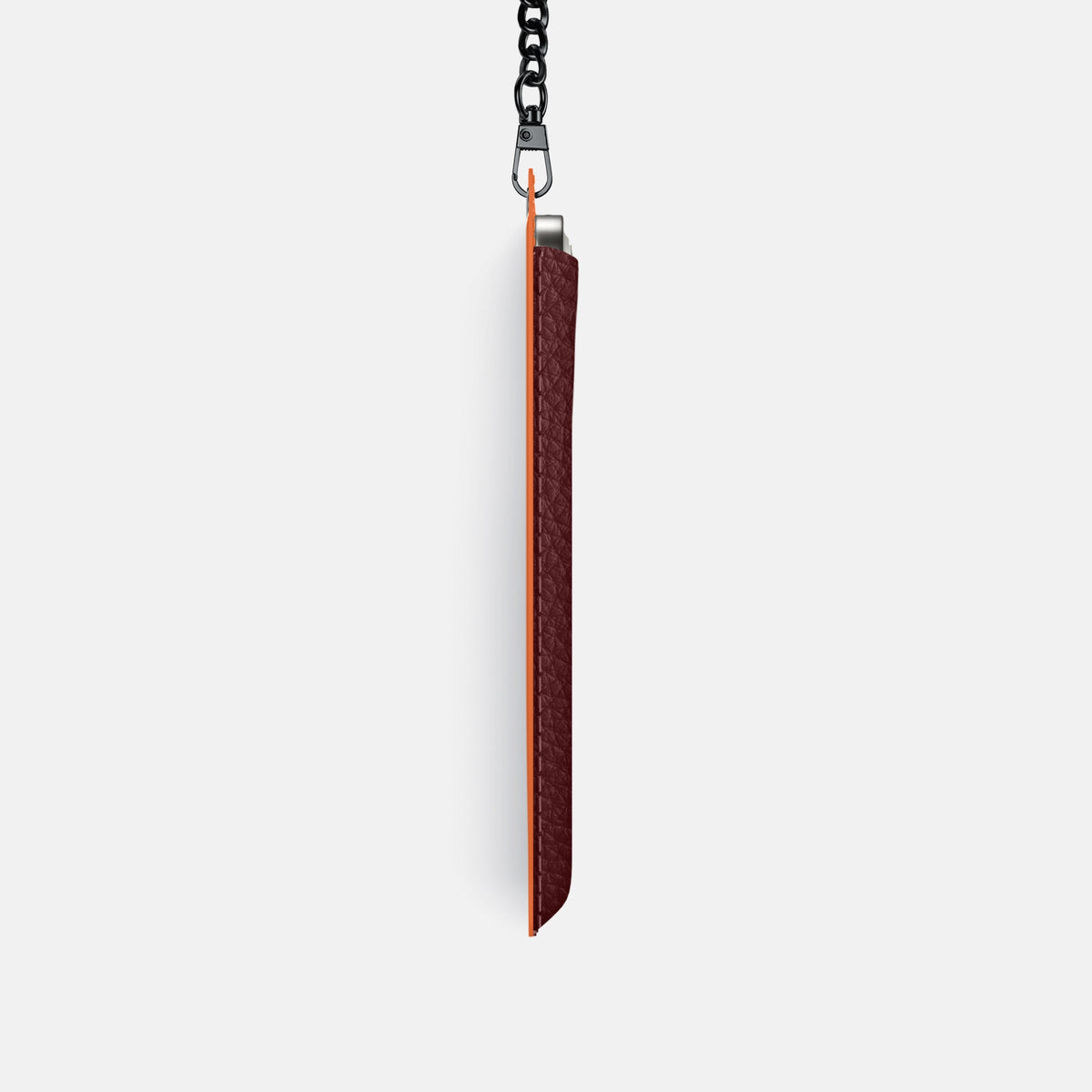 Crossbody Bag For iPhone 18 Pro In Calf -4 | Bordeaux-Black