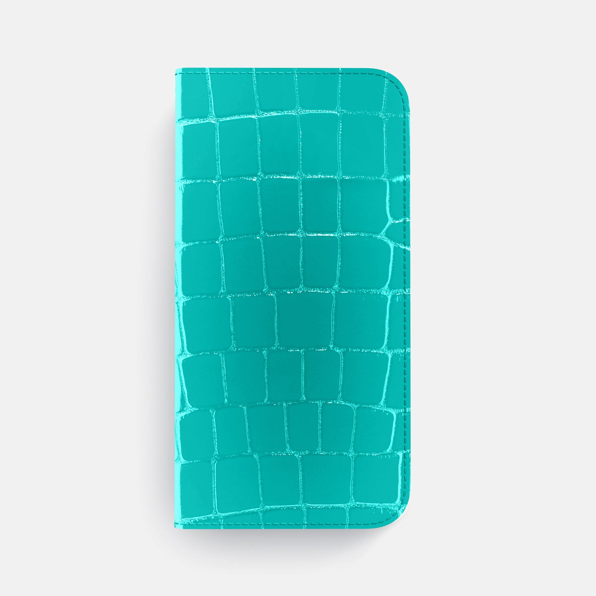 Folio Case For iPhone 18 Pro Max In Shiny Alligator -4 | Mint-Black