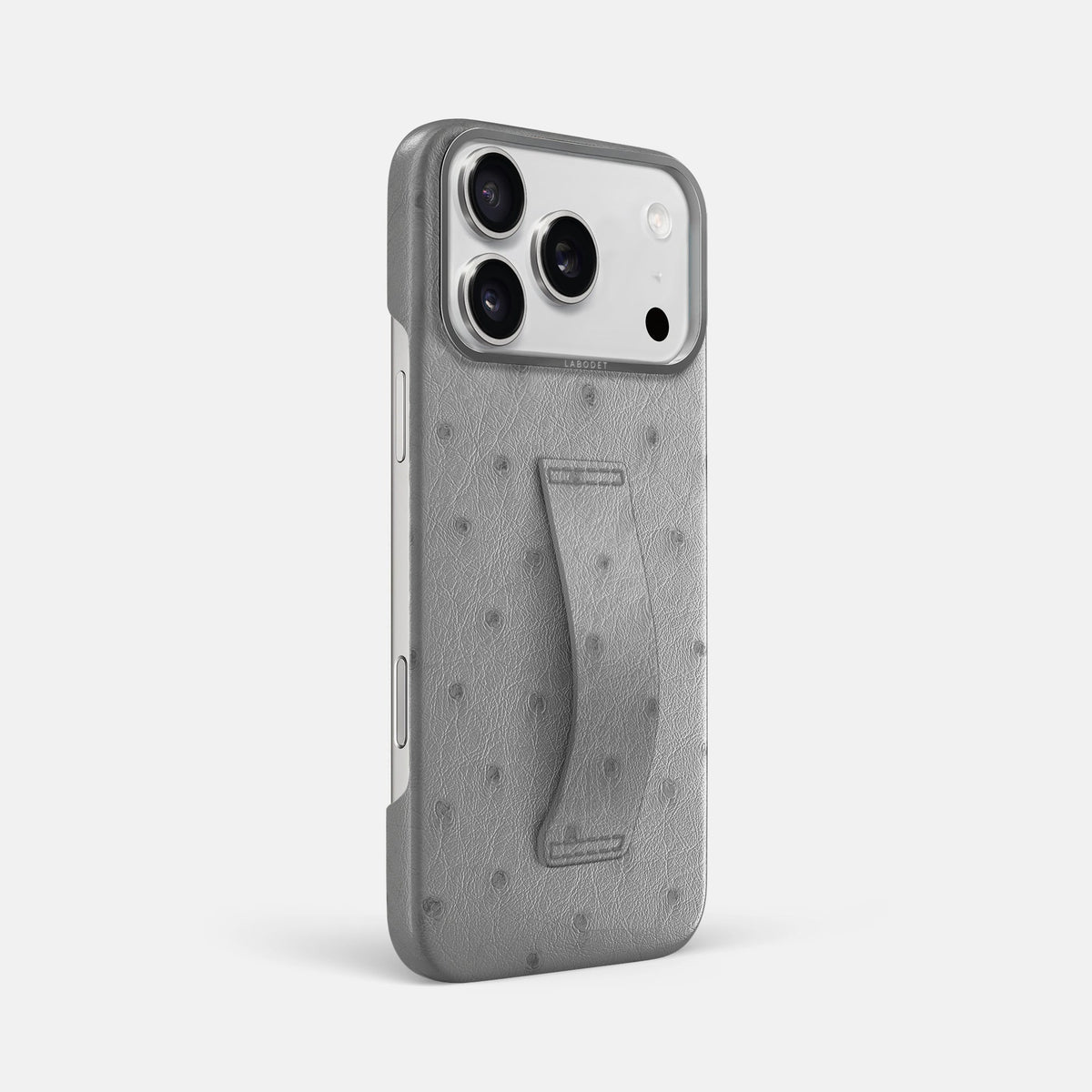 Finger Case For iPhone 18 Pro Max In Ostrich -2 | Silver-Steel