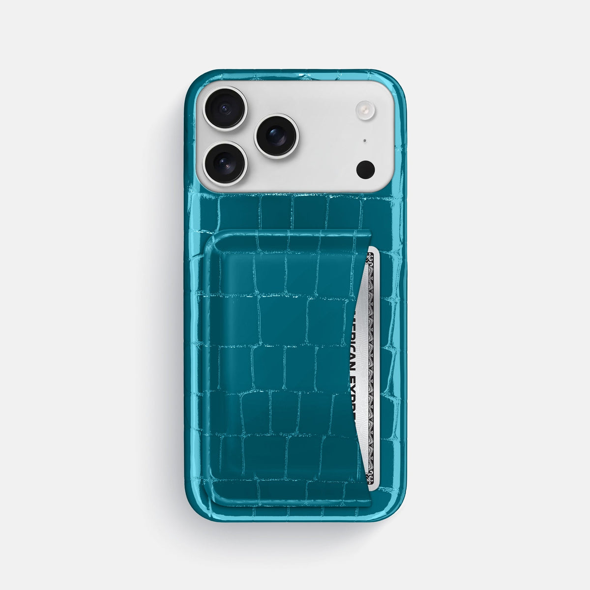 Slim Card Case For iPhone 18 Pro Max In Shiny Alligator -1 | Curacao