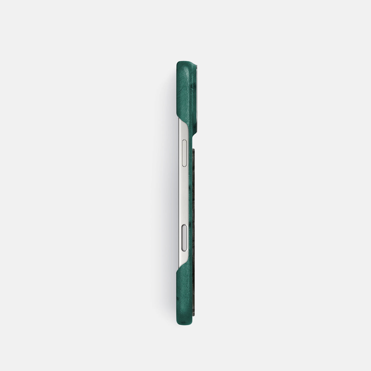 Classic Case With Carbon Dragon For iPhone 17 Pro In Ostrich -3 | Forest-Green-Steel