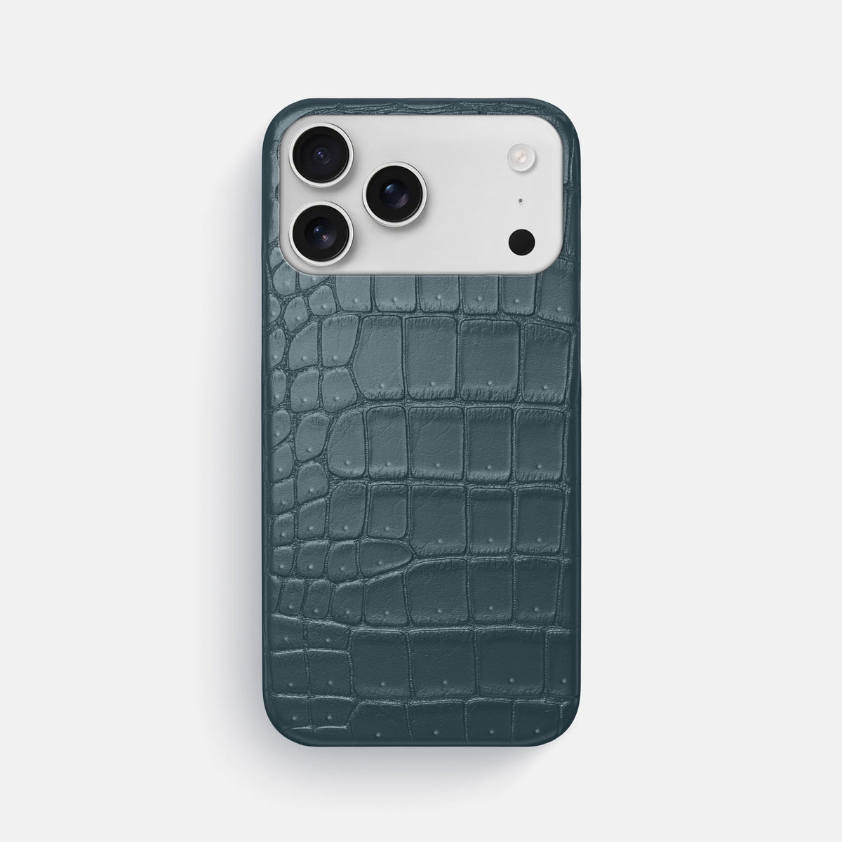 Slim Case For iPhone 18 Pro Max In Porosus Crocodile -1 | Denim
