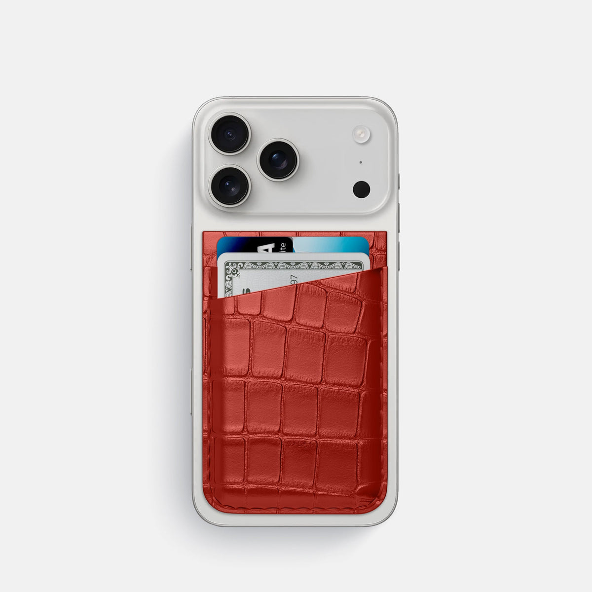 MagSafe Wallet For iPhone 18 Pro In Alligator -1 | Red