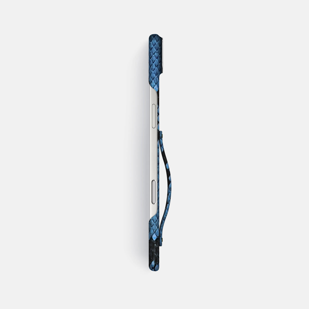 Finger Case For iPhone 17 Air In Deluxe Python -3 | Blue-Jeans-Steel