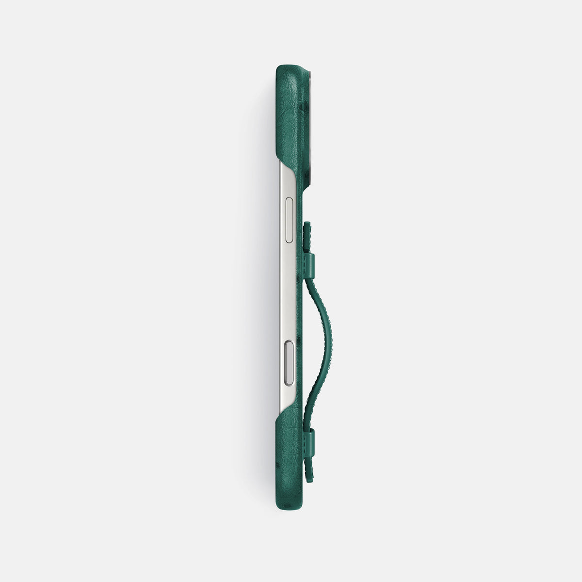 Handle Case For iPhone 17 Pro Max In Ostrich -3 | Forest-Green-Steel