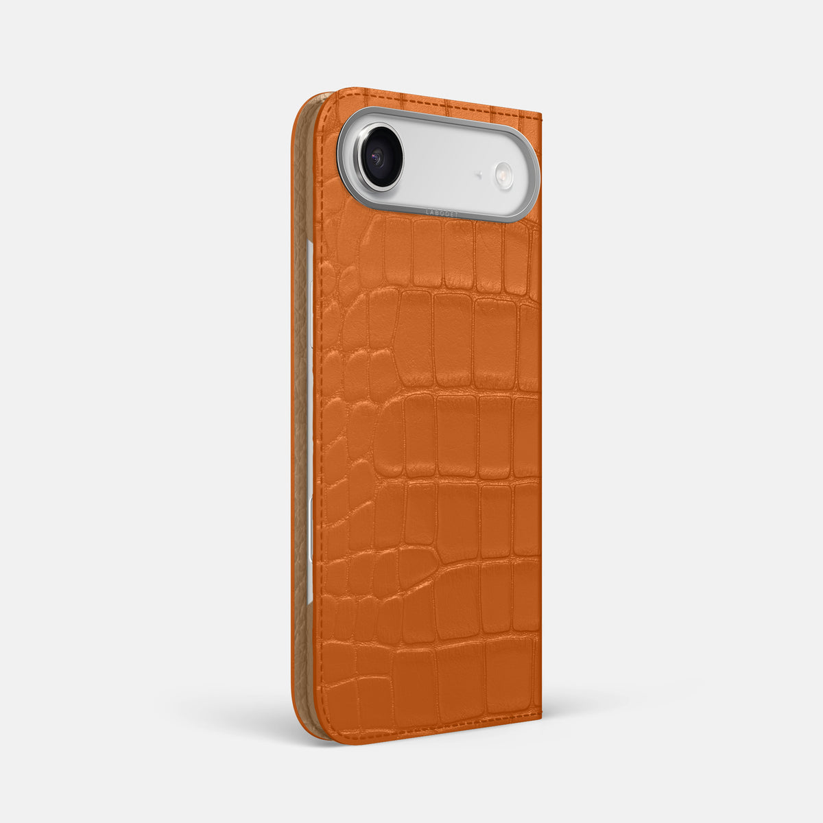 Folio Case For iPhone 17 Air In Alligator -1 | Orange-Steel