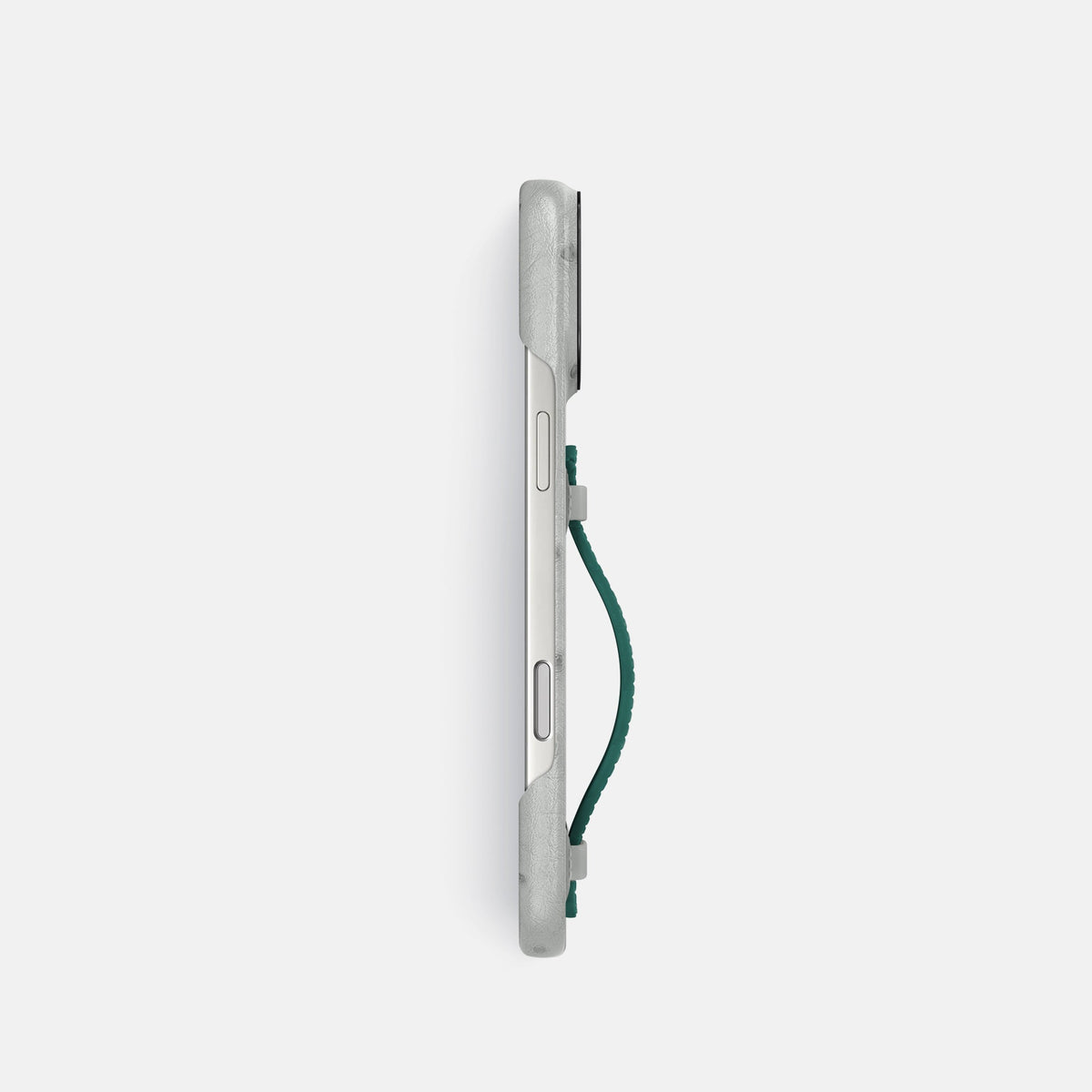 Center Handle Coloré For iPhone 18 Pro In Ostrich -2 | White-Black