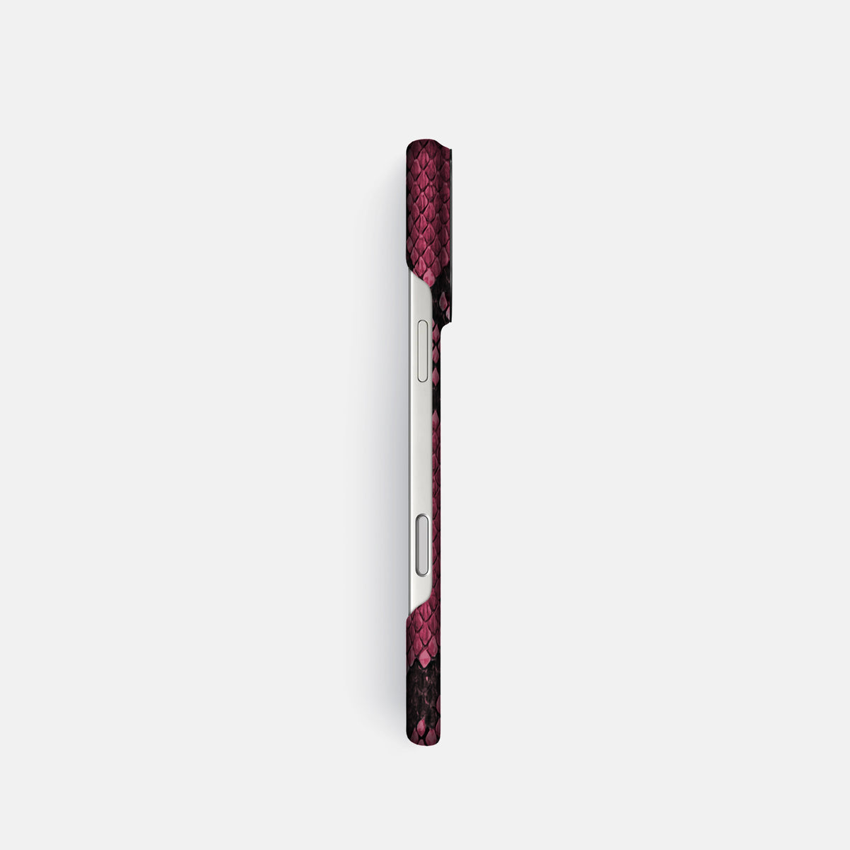 Classic Case For iPhone 17 Pro In Deluxe Python -3 | Burgundy-Black