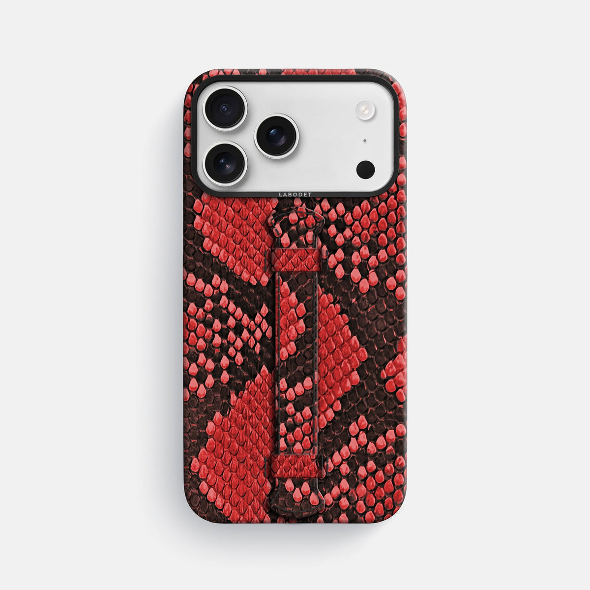 Center Handle For iPhone 18 Pro Max In Deluxe Python -1 | Red-Black