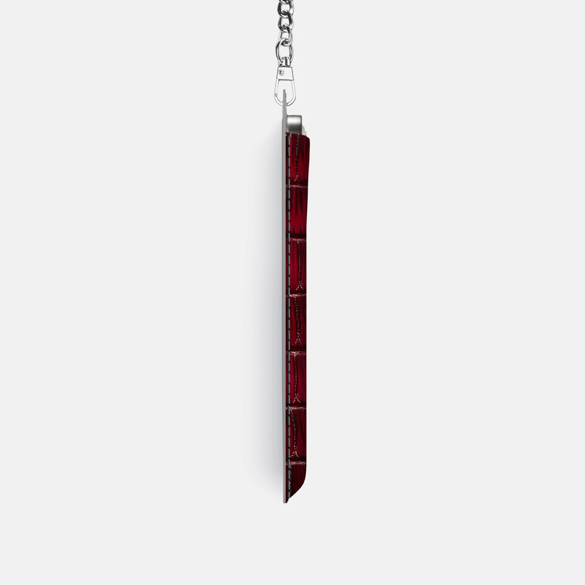 Crossbody Bag For iPhone 18 Pro In Patina Alligator -4 | Havana-Burgundy-Steel