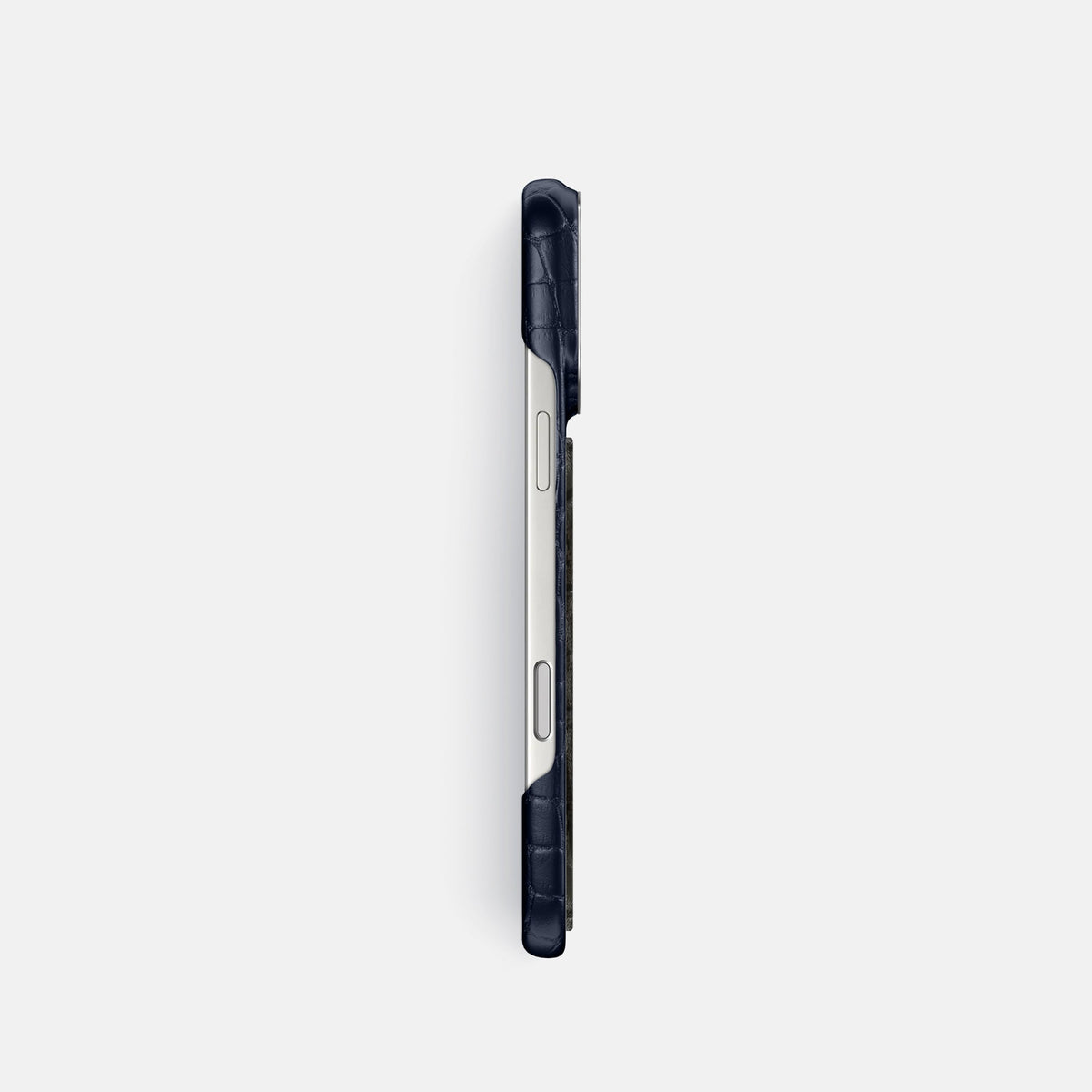 Classic Case With Carbon Dragon For iPhone 18 Pro In Alligator -3 | Navy-Blue-Steel