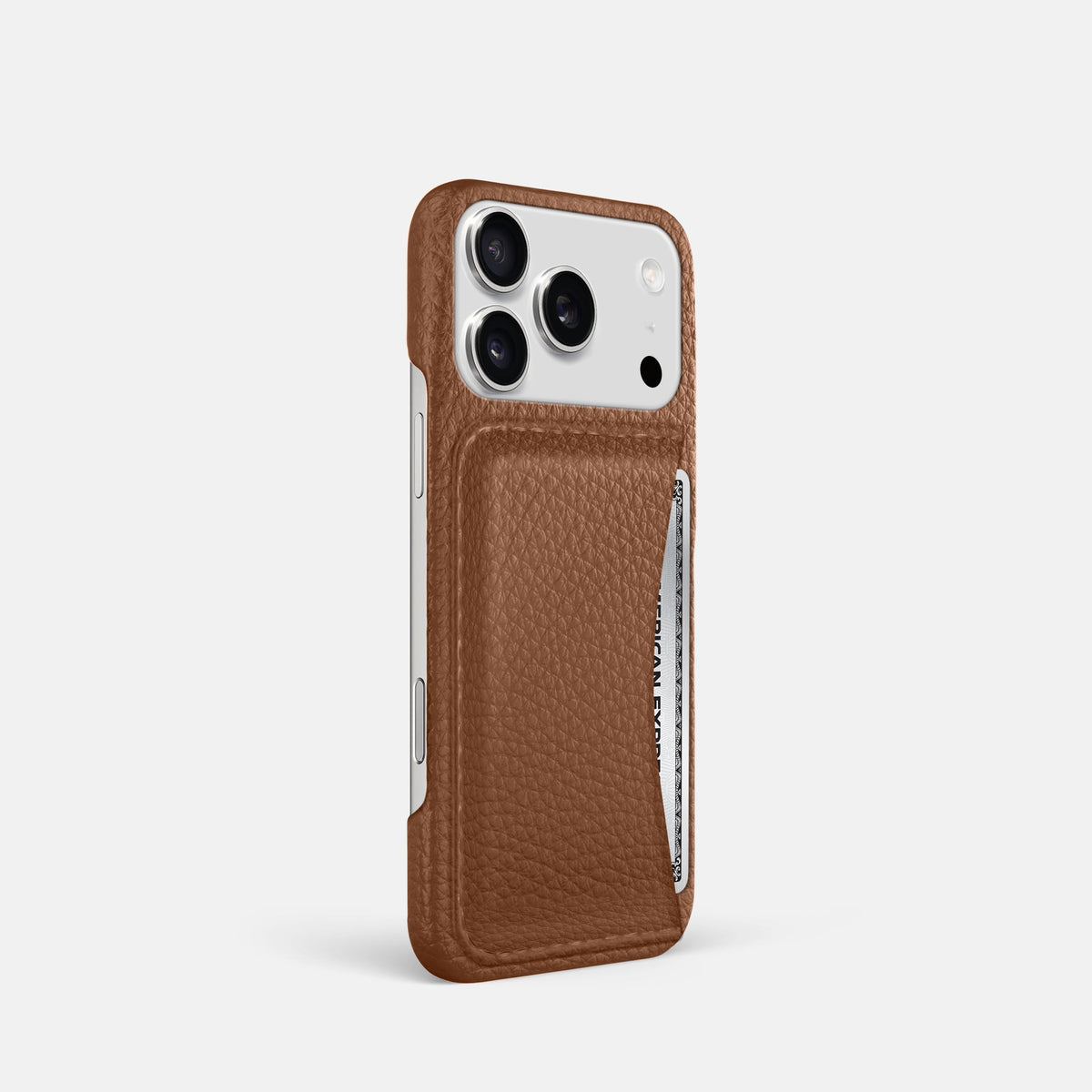 Slim Card Case For iPhone 18 Pro In Calf -2 | Caramel